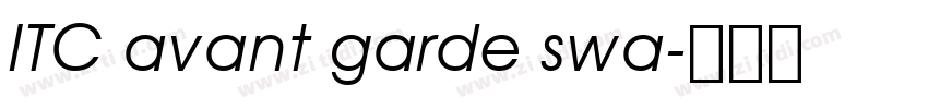 ITC avant garde swa字体转换